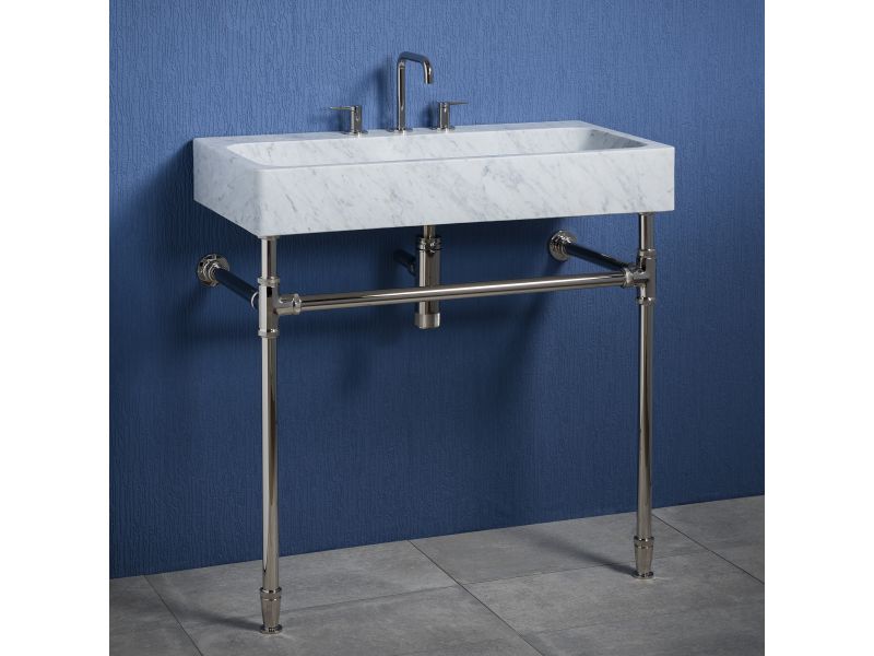 Elemental Facet Legs with Crossbar with Trough Console Sink